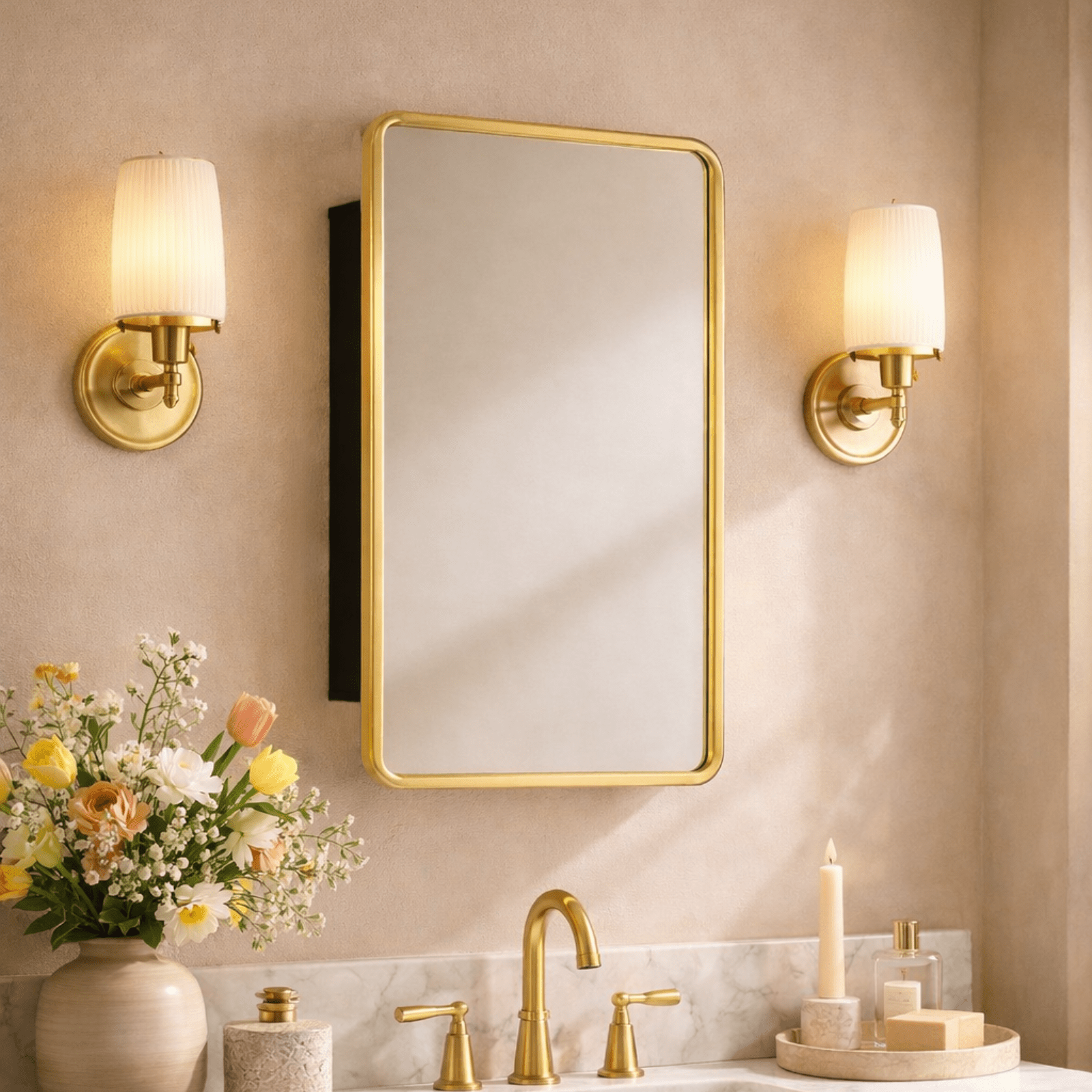 Shop by Frame Finish-Large Wall Mirror - TEHOME