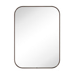 Lucia Contemporary Rounded Rectangular Framed Wall Mounted Bathroom Vanity Mirror GC-0Y311 Oil Rubbed Bronze 30x22" TEHOME