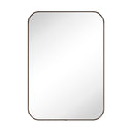 Lucia Contemporary Rounded Rectangular Framed Wall Mounted Bathroom Vanity Mirror GC-0Y312 Oil Rubbed Bronze 24x36" TEHOME