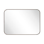 Lucia Contemporary Rounded Rectangular Framed Wall Mounted Bathroom Vanity Mirror GC-0Y312 Oil Rubbed Bronze 24x36" TEHOME