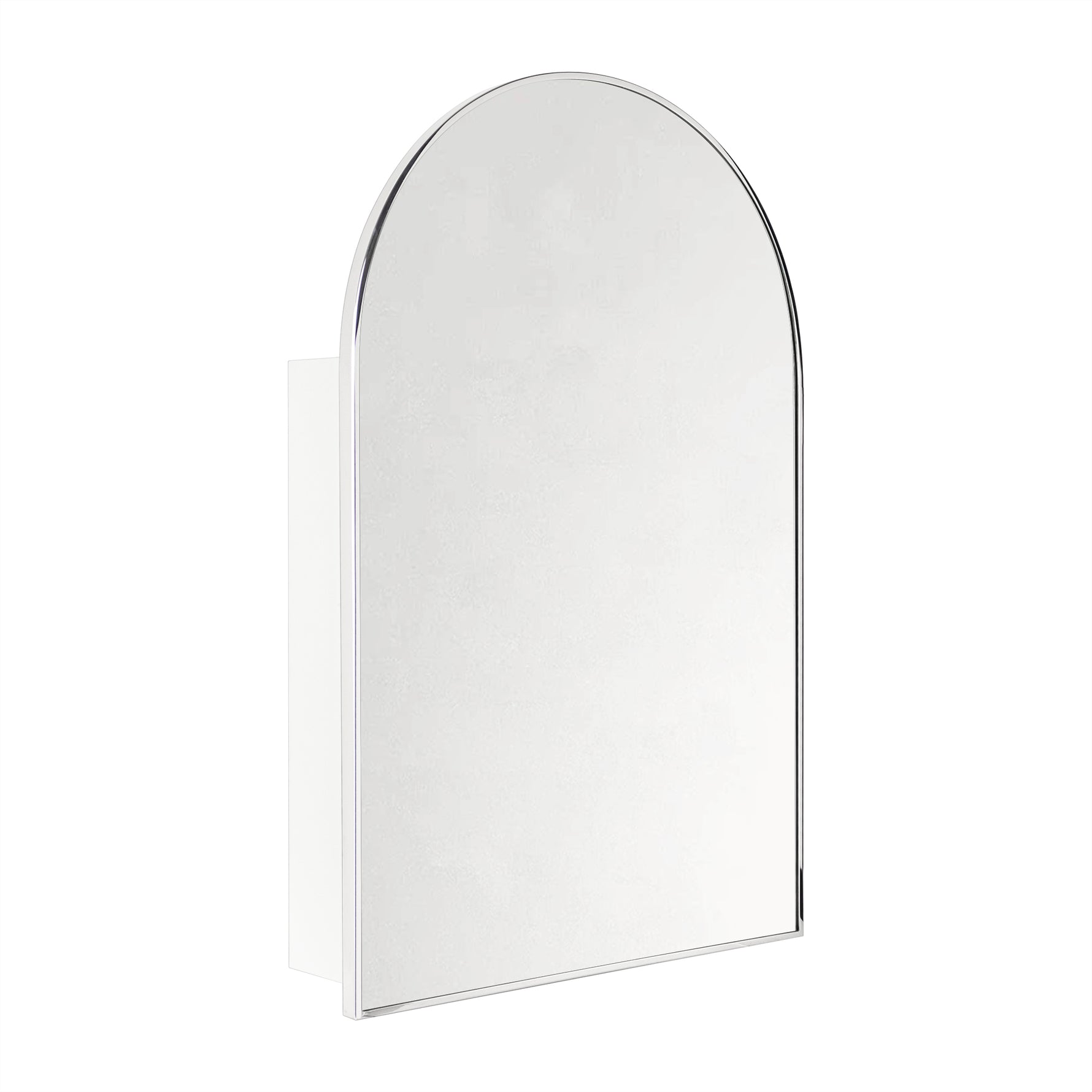 Dake Modern Arch Recessed and Surface Mount Bathroom Medicine Cabinet with Mirrors GC-XB0028 Chrome 24x36" TEHOME