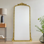 Isola Vintage Arch Floor Mirrors, 30x60" in Brushed Gold VA0011 Brushed Gold TEHOME