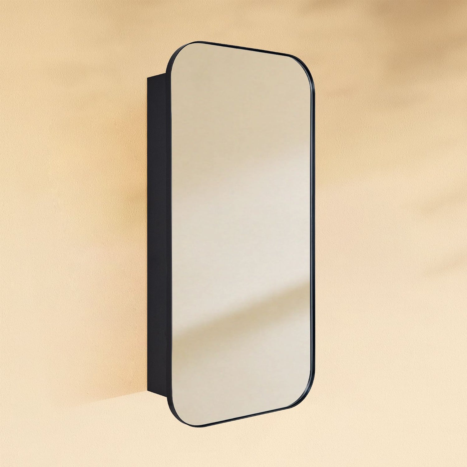 Adasu Mid-century Rectangle Recessed and Surface Mount Bathroom Medicine Cabinet with Mirrors