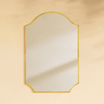 Airius Modern Scalloped Wall Mirrors, 24x36" in Brushed Gold GC-JL0004 TEHOME