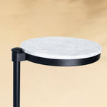 TEHOME Alto C Black Shaped Side Table with Marble Top Detail View1