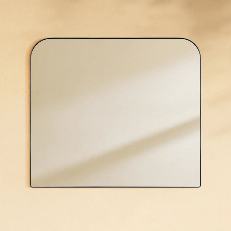 TEHOME Amelie Black 34x40 Modern Arch Mantel Mirrors Front View
