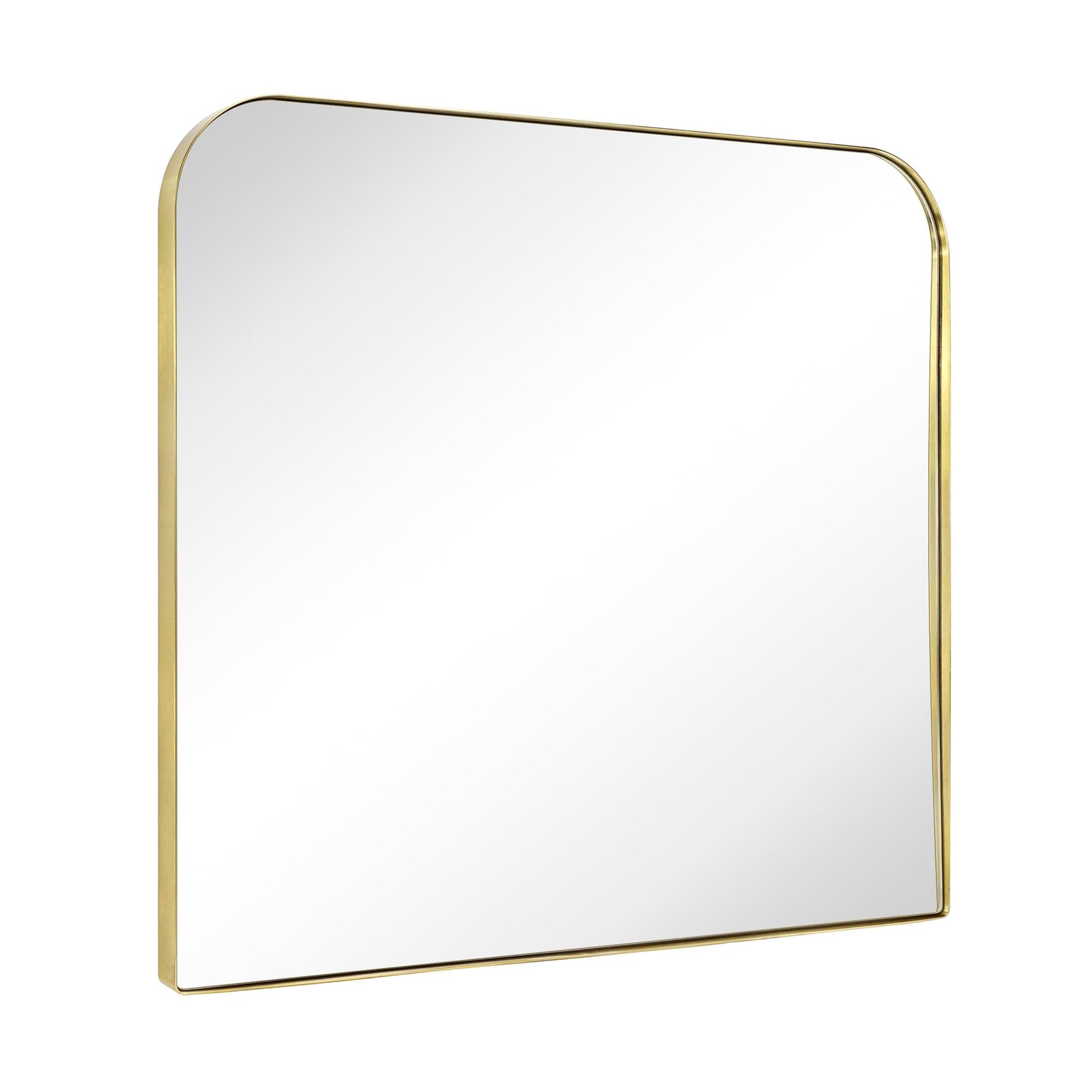 Amelie Modern Arch Large Mantel Mirrors GC-0Y130 Brushed Gold 34x40" TEHOME