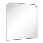 Amelie Modern Arch Large Mantel Mirrors GC-0Y129 Brushed Nickel 34x40" TEHOME