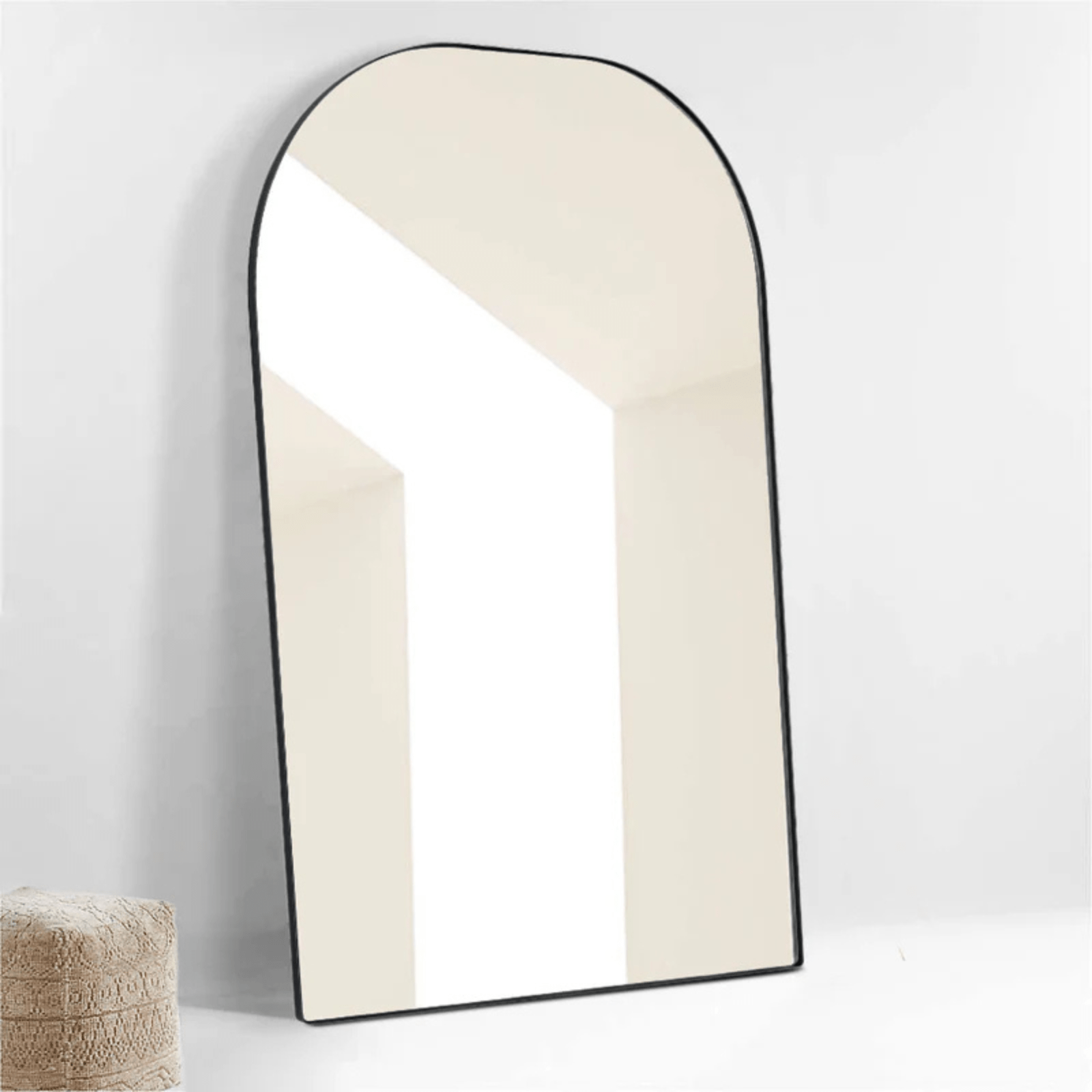 Amell Modern Arch Floor Mirrors,48x72" in Black GC-00793 Black 48"×72" TEHOME