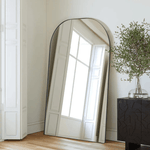 Amell Modern Arch Floor Mirrors,48x72" in Black GC-00793 Black 48"×72" TEHOME