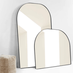 Amell Modern Arch Floor Mirrors,48x72" in Black GC-00793 Black 48"×72" TEHOME