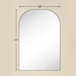 Amell Modern Arch Floor Mirrors,48x72" in Black GC-00793 Black 48"×72" TEHOME
