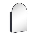 Dake Modern Arch Recessed and Surface Mount Bathroom Medicine Cabinet with Mirrors GC-XB0010 Black 20x30" TEHOME