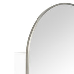 Dake Modern Arch Recessed and Surface Mount Bathroom Medicine Cabinet with Mirrors GC-XB0030 Brushed Nickel 24x36" TEHOME