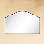TEHOME Arden 31x47 Black Scalloped Arch Wall Mirror Front View