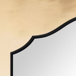 TEHOME Arden Black Scalloped Arch Wall Mirror Detail View1