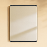 Camellia Modern Rectangle Large Wall Mirrors with Rounded Corners GC-00450 Black 30x40" TEHOME