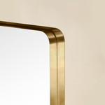 Camellia Modern Rectangle Large Wall Mirrors with Rounded Corners GC-00450 Black 30x40" TEHOME