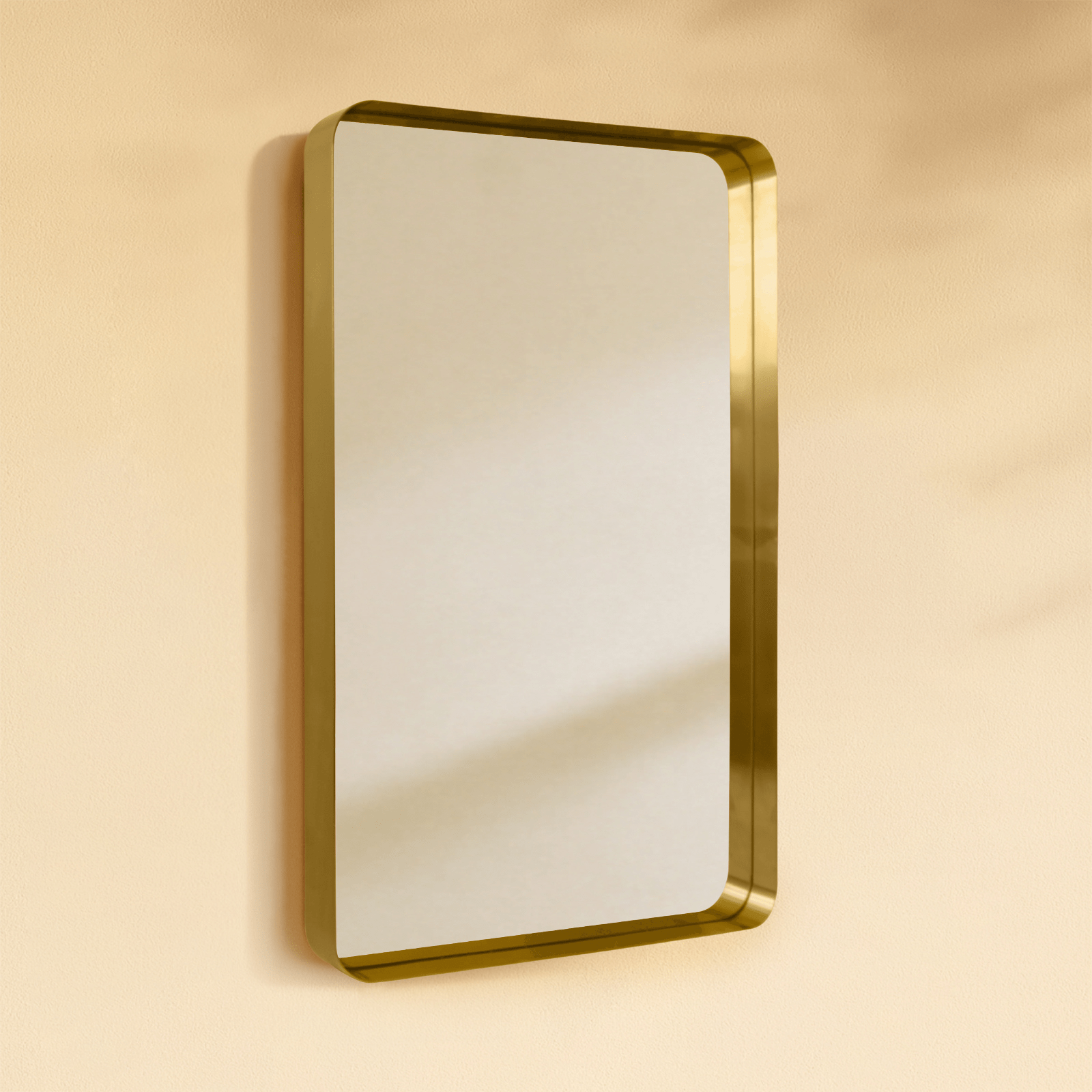 Camellia Modern Rectangle Large Wall Mirrors with Rounded Corners GC-00450 Black 30x40" TEHOME