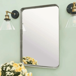Camellia Modern Rectangle Large Wall Mirrors with Rounded Corners GC-00450 Black 30x40" TEHOME