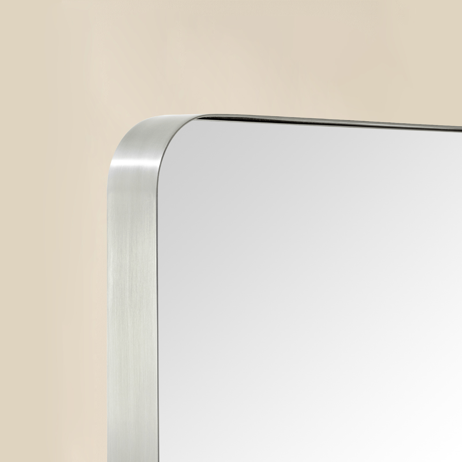 Camellia Modern Rectangle Large Wall Mirrors with Rounded Corners GC-00450 Black 30x40" TEHOME