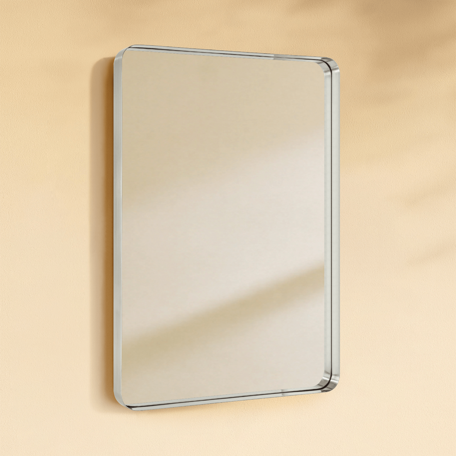 Camellia Modern Rectangle Large Wall Mirrors with Rounded Corners GC-00450 Black 30x40" TEHOME