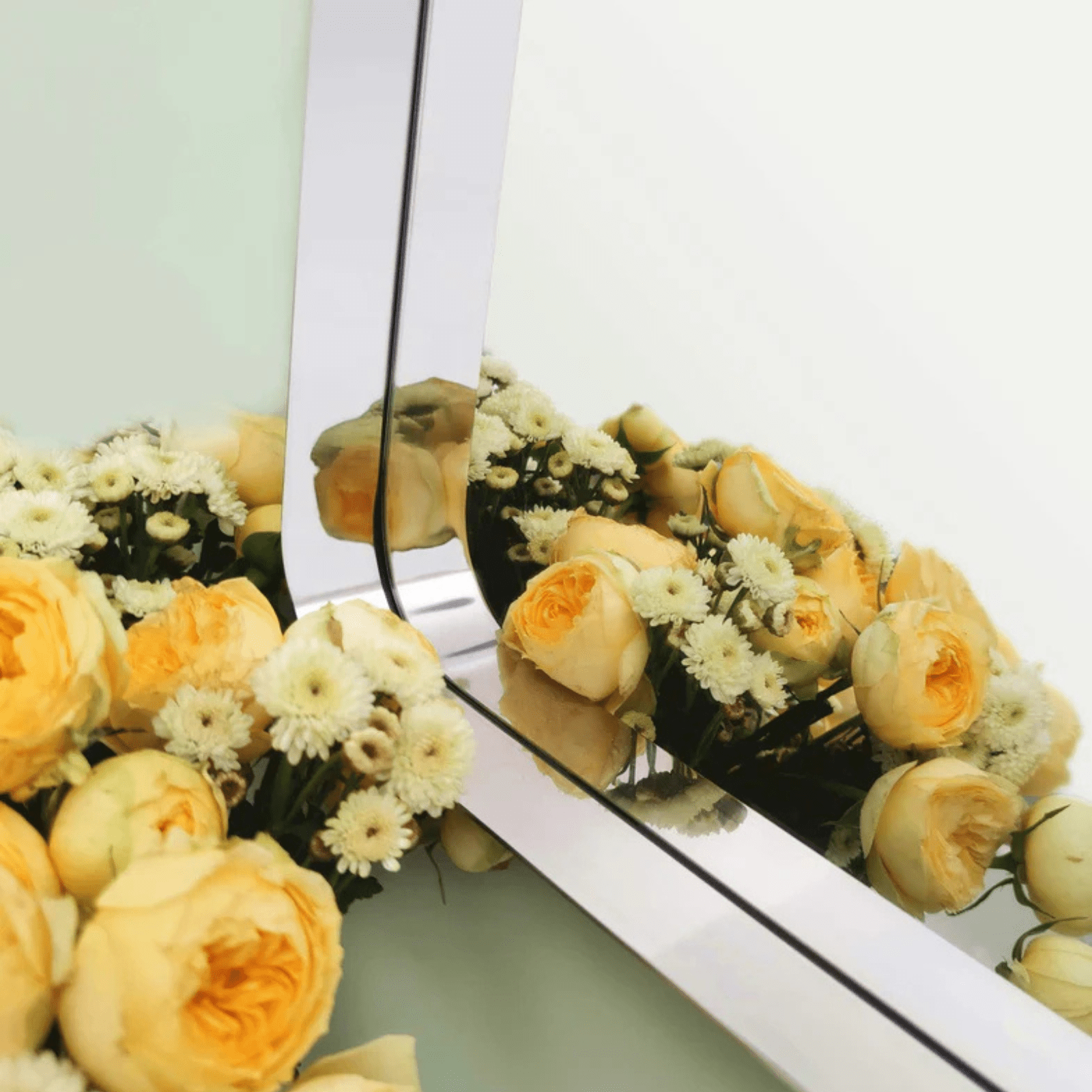 Camellia Modern Rectangle Large Wall Mirrors with Rounded Corners GC-00450 Black 30x40" TEHOME