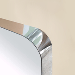 Camellia Modern Rectangle Large Wall Mirrors with Rounded Corners GC-00450 Black 30x40" TEHOME