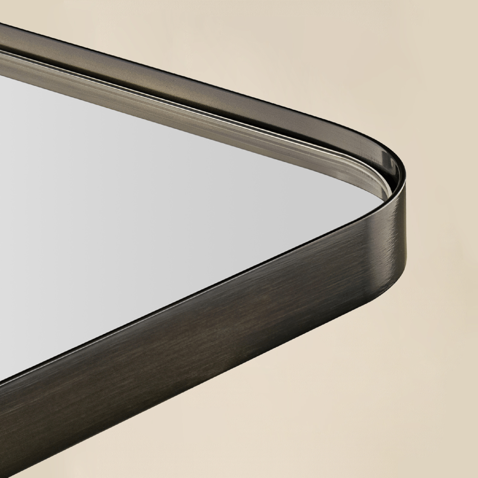 Camellia Modern Rectangle Large Wall Mirrors with Rounded Corners GC-00450 Black 30x40" TEHOME