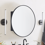 Atelier Modern Round Surface Mount Bathroom Medicine Cabinet with Mirrors, 26" Dia in Black GC-XB0024 Black 26"DIA TEHOME
