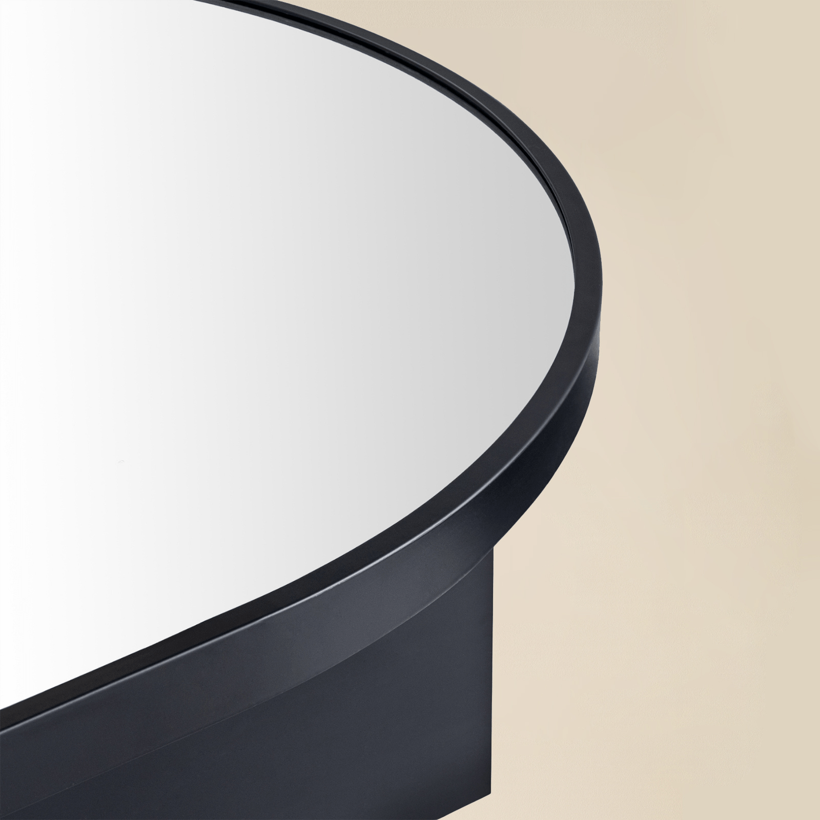 Atelier Modern Round Surface Mount Bathroom Medicine Cabinet with Mirrors, 26" Dia in Black GC-XB0024 Black 26"DIA TEHOME