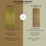 Mileta Mid - century Rectangle Recessed and Surface Mount Bathroom Medicine Cabinet with Mirrors GC-XB0016 Brushed Gold 22x30" TEHOME