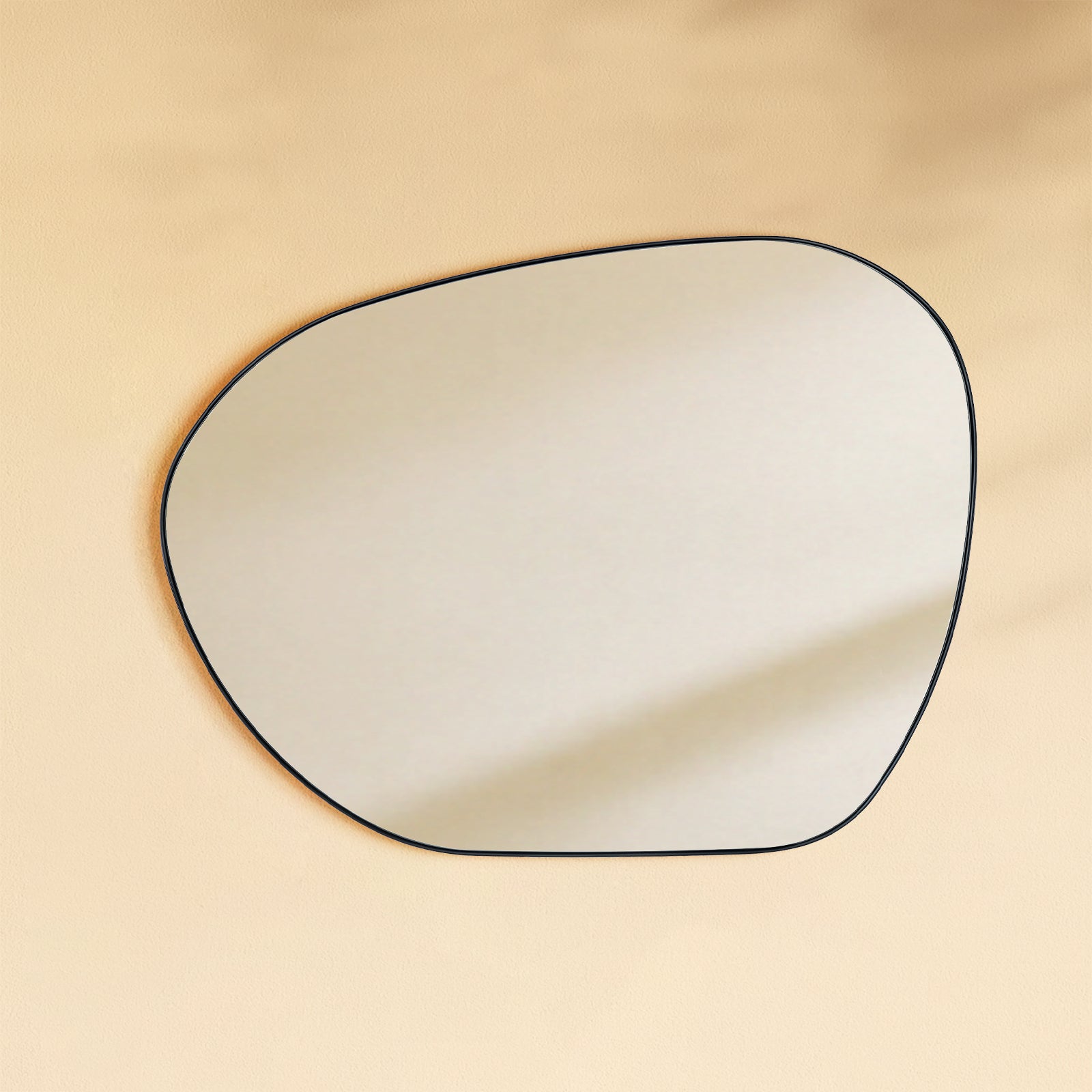 TEHOME Bertlinde Black Modern Irregular Wall Mirrors Front View1