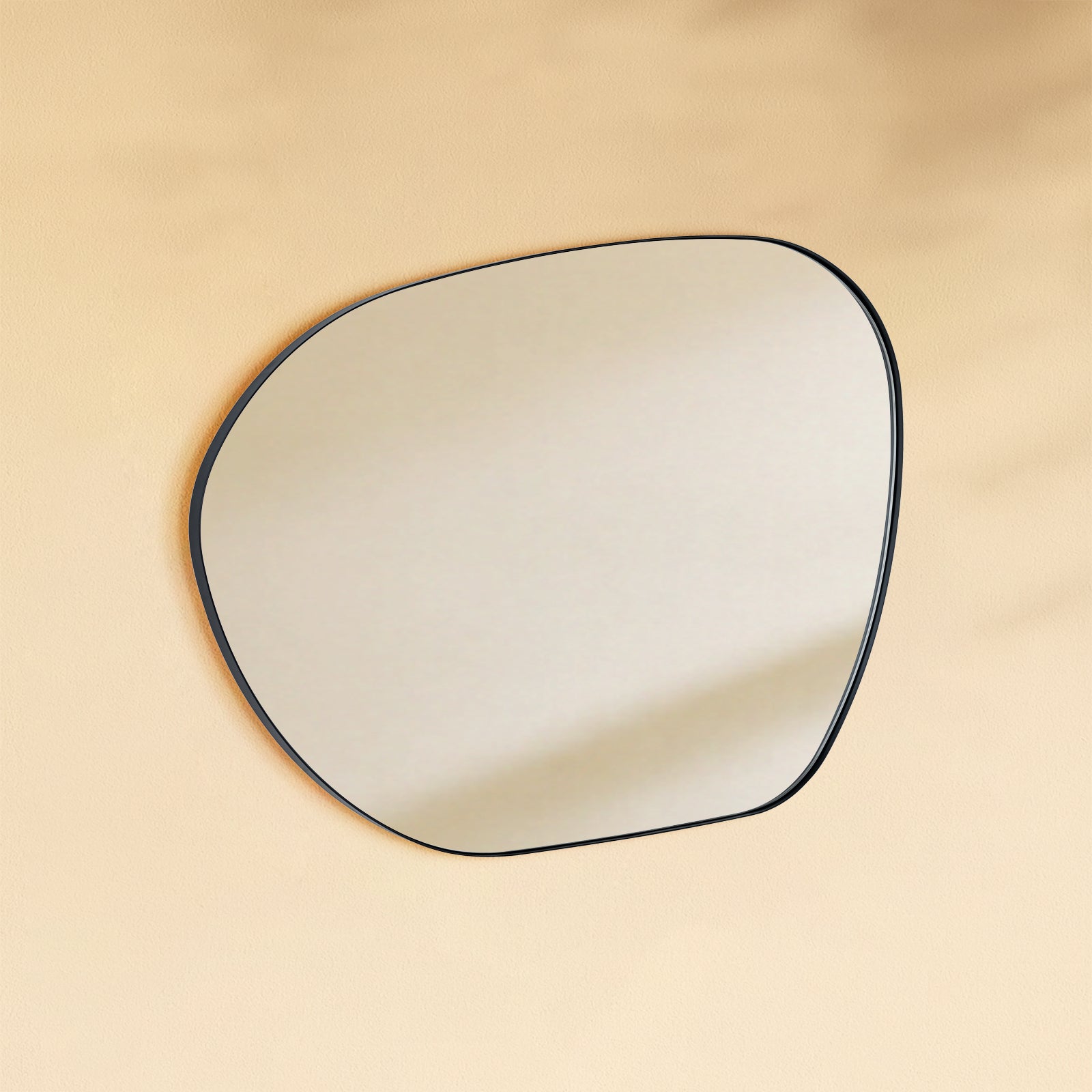 TEHOME Bertlinde Black Modern Irregular Wall Mirrors Front View2