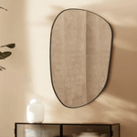 TEHOME Bertlinde Black Modern Irregular Wall Mirrors Front View2