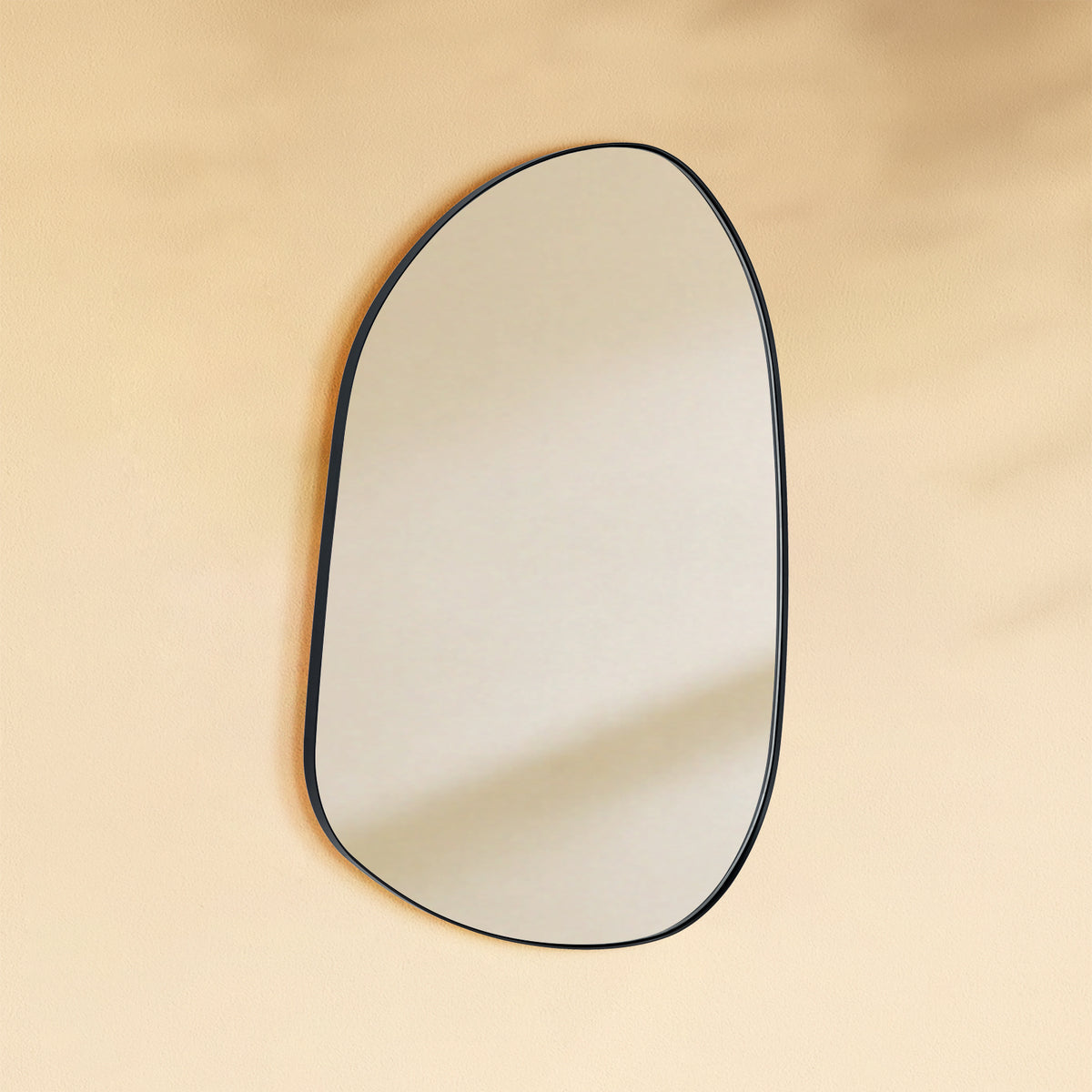 TEHOME Bertlinde Black Modern Irregular Wall Mirrors Side View