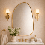 Bertlinde Modern Irregular Wall Mirrors GC-0Y102 Black 30x22" TEHOME