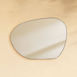 TEHOME Bertlinde Modern Irregular Wall Mirrors Metal Framed in Brushed Nickel finish, 30"x22"