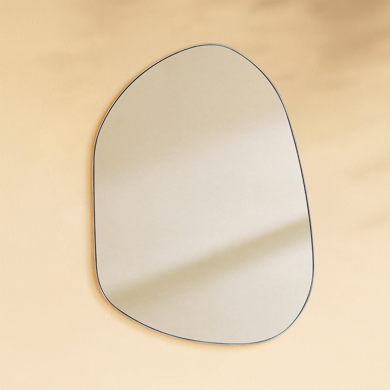 Bertlinde Modern Irregular Wall Mirrors GC-0Y102 Black 30x22" TEHOME