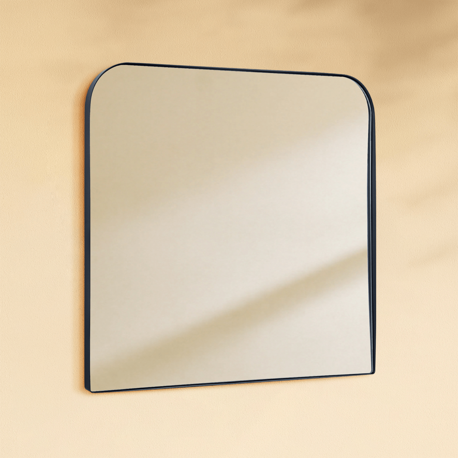 Bhargava Modern Arch Mantel Mirrors GC-0Y027 Black 30x34" TEHOME