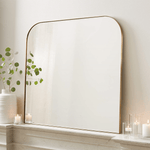 Bhargava Modern Arch Mantel Mirrors GC-0Y027 Black 30x34" TEHOME