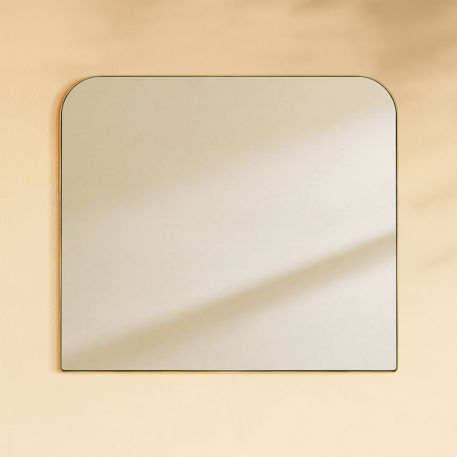 Bhargava Modern Arch Mantel Mirrors GC-0Y029 Brushed Nickel 30x34" TEHOME