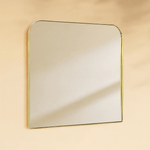 Bhargava Modern Arch Mantel Mirrors GC-0Y028 Brushed Gold 30x34" TEHOME