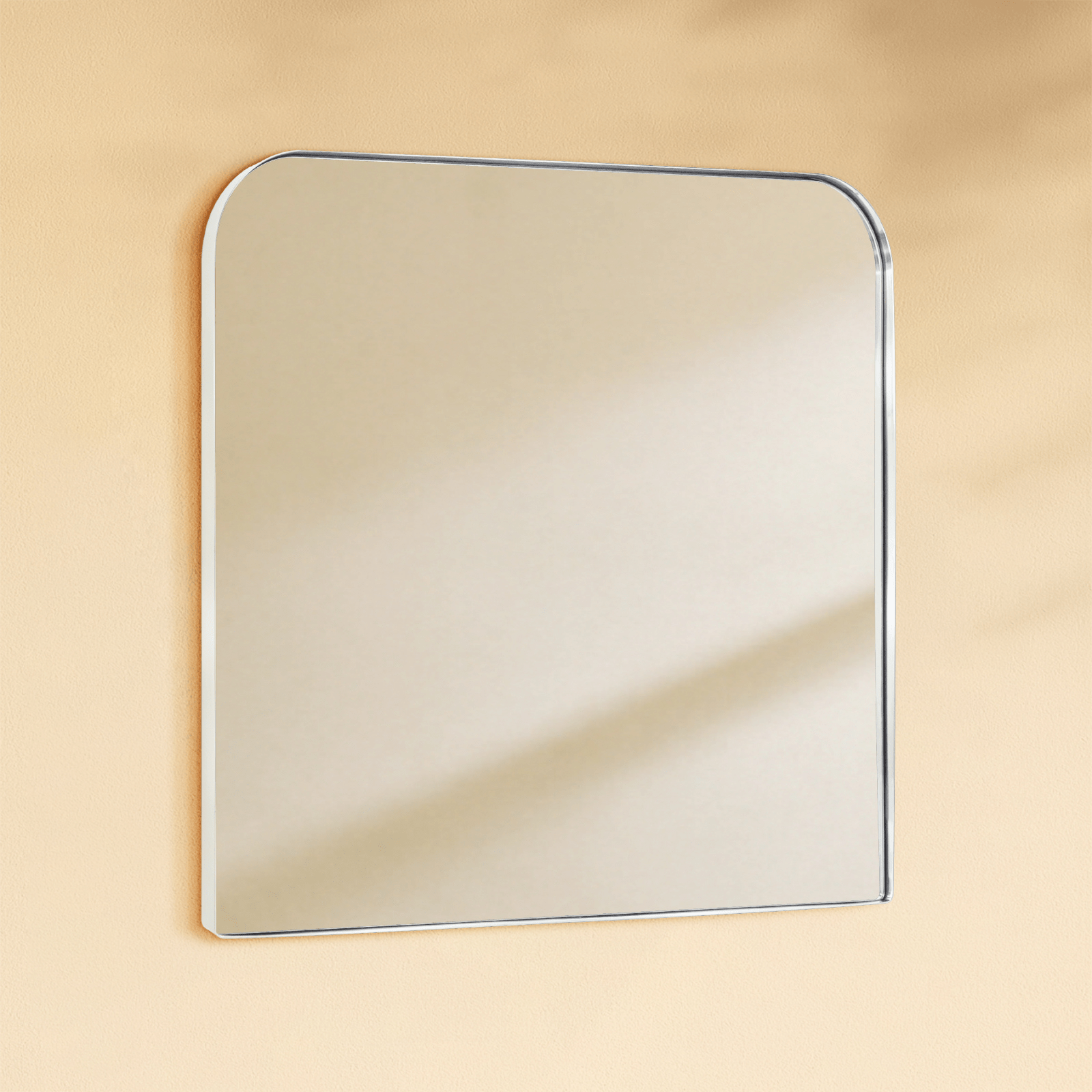 Bhargava Modern Arch Mantel Mirrors GC-0Y030 Chrome 30x34" TEHOME