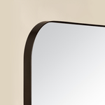 Bhargava Modern Arch Mantel Mirrors GC-0Y027 Black 30x34" TEHOME