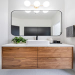 Bellara Mid - Century Rectangle Large Wall Mirrors with Rounded Corners GC-0Y142 Chrome 30x40" TEHOME