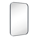 Bellara Mid - Century Rectangle Large Wall Mirrors with Rounded Corners GC-0Y111 Black 30x40" TEHOME