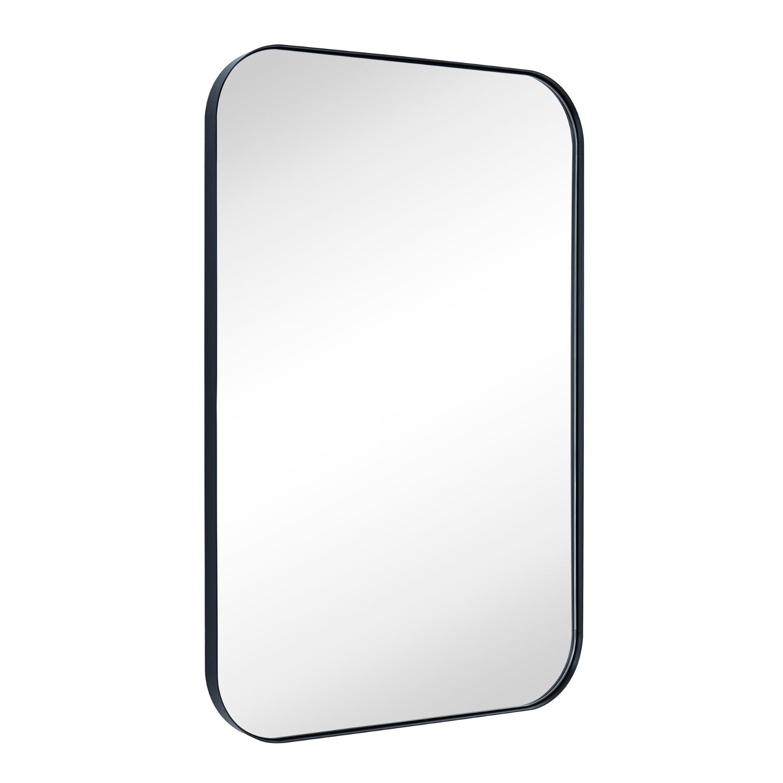 Bellara Mid - Century Rectangle Large Wall Mirrors with Rounded Corners GC-0Y111 Black 30x40" TEHOME