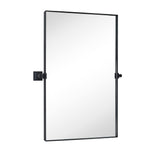 Aurielle Modern Rectangle Pivot Mirror 20x30" in Black GC-00223 TEHOME