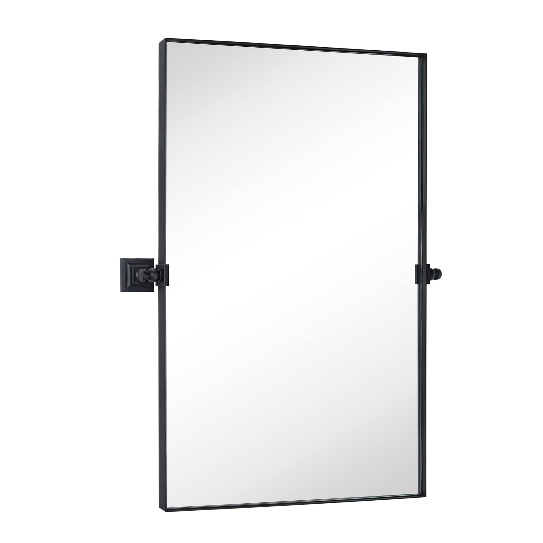 Aurielle Modern Rectangle Pivot Mirror 20x30" in Black GC-00223 TEHOME